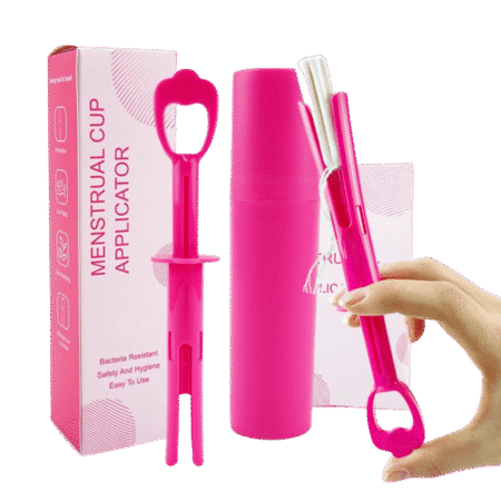 Aplicador reusable para copas y discos menstruales